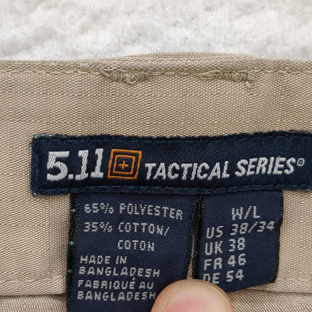 5.11 Tactical Pants Mens 38x34 Ripstop Cargo Pockets Khaki Outdoor Workwear